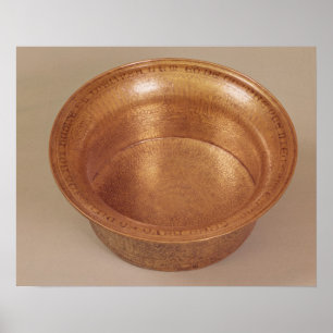 Pôster Bacia decorada com padrões geométricos