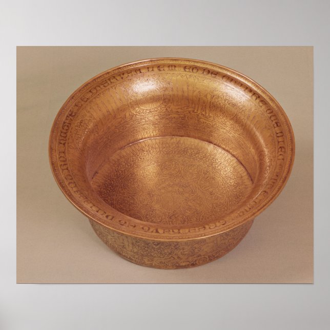 Pôster Bacia decorada com padrões geométricos (Frente)