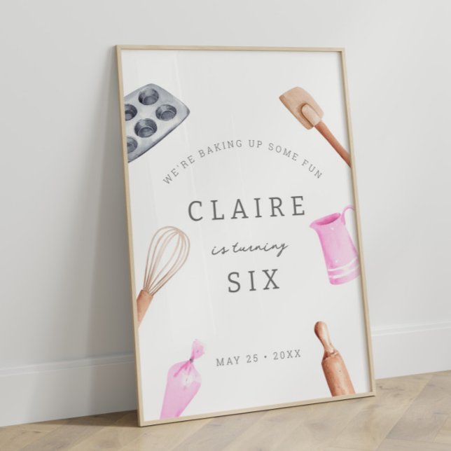 Poster Bacia Infantil de Aniversário | Boas-vindas ao par (Criador carregado)