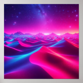 Poster Back to School Dream Neon Desert Scene