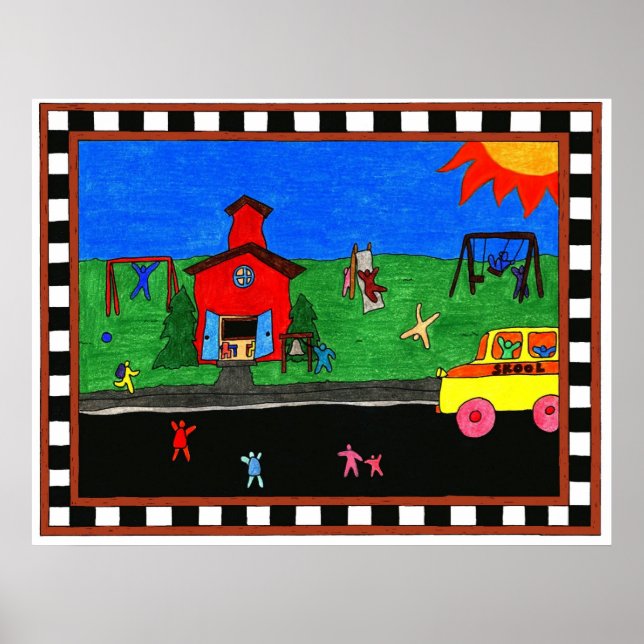 Poster Back To School Framed Print (Frente)