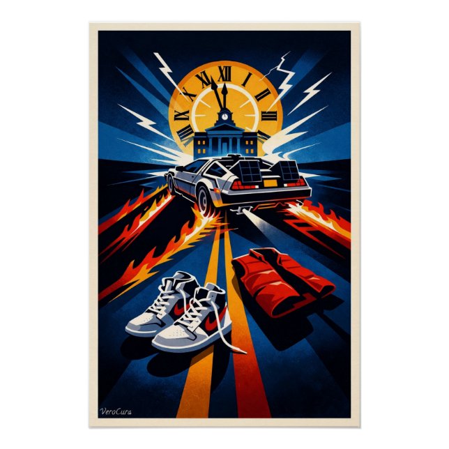 Pôster Back to the Future Inspired Symbolic Movie Poster (Frente)