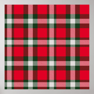 Poster Backgroun do design sem costura do Tartan verifica
