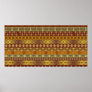 Poster Background with African ethnic motifs