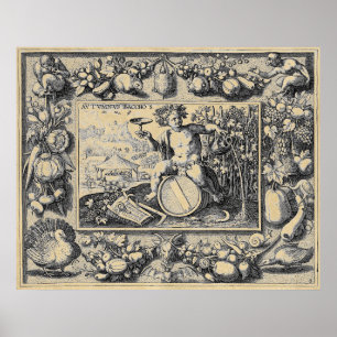 Pôster Baco Deus do Vinho