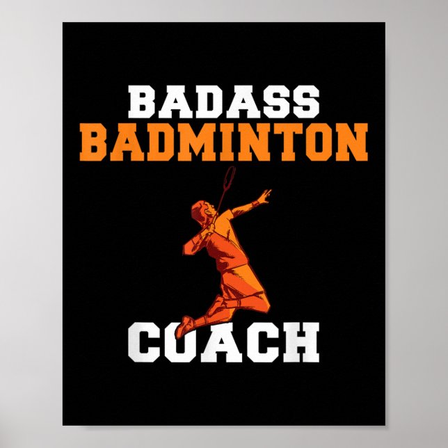 Poster Bad Badminton Coach  (Frente)