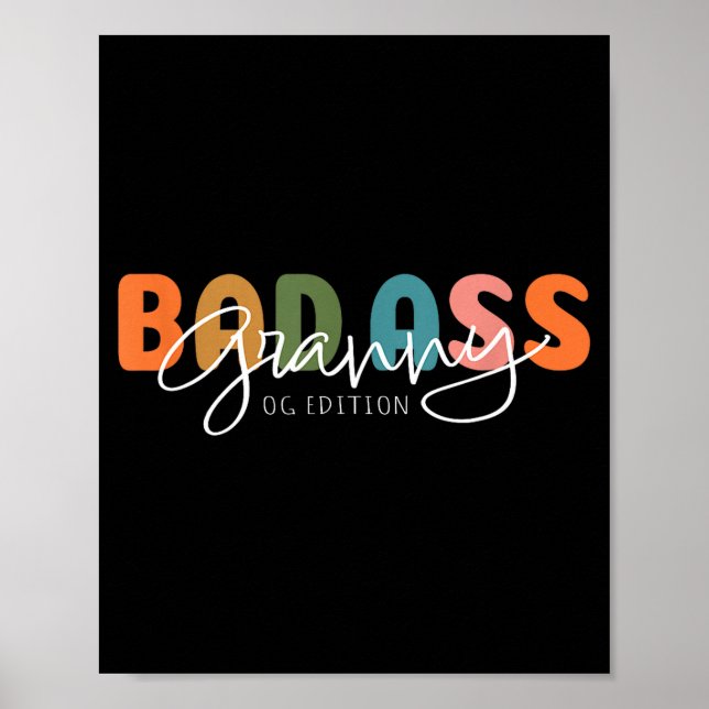 Poster Bad Granny Original Gangster Funny Gift For Grandm (Frente)