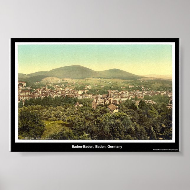 Pôster Baden-Baden, Baden, Alemanha (Frente)
