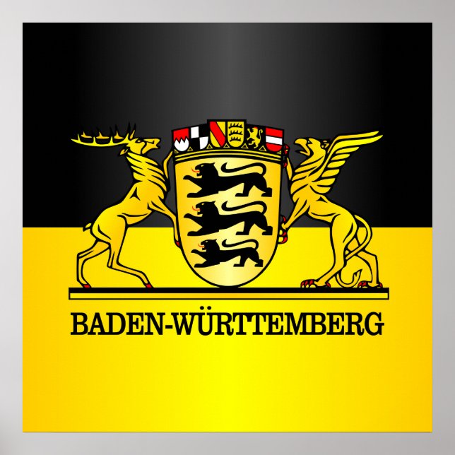 Poster Baden-WurWürttemberg Wappen (Frente)