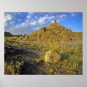 Pôster Badlands formations at Dinosaur Provincial Park