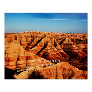 Pôster Badlands National Park, Dakota do Sul