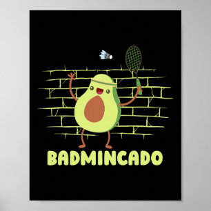 Poster Badminado - Racket Engraçado Jogo Jogo Coincide Ba