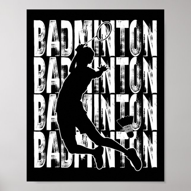 Poster Badminton Amante Design do Tema (Frente)