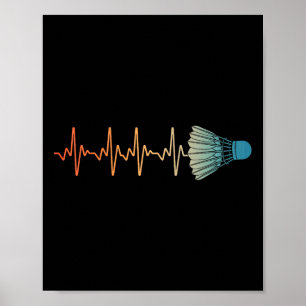 Poster Badminton Art Para Homens Badminton Lover Badmin