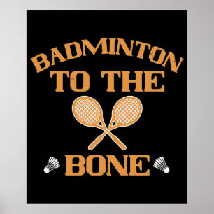Poster Badminton - Badminton ao osso