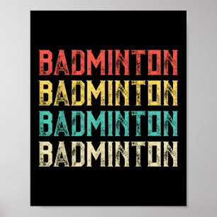 Poster Badminton, Badminton Retro Vintage
