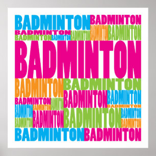 Poster Badminton Colorido