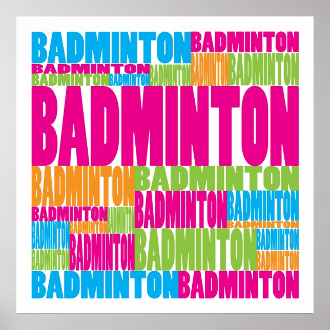 Poster Badminton Colorido (Frente)