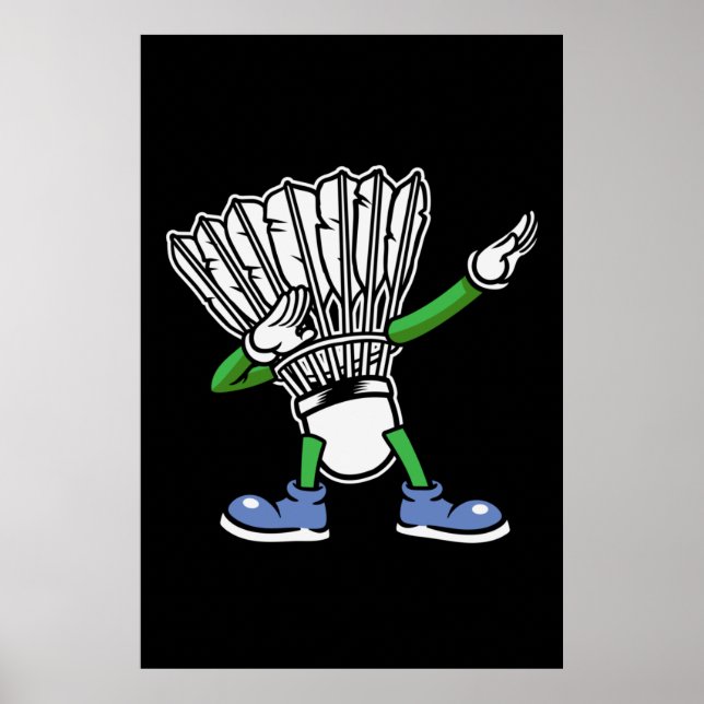 Poster Badminton Dabbing Shuttlecock (Frente)