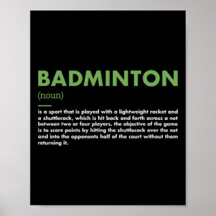 Poster Badminton de definição de esporte