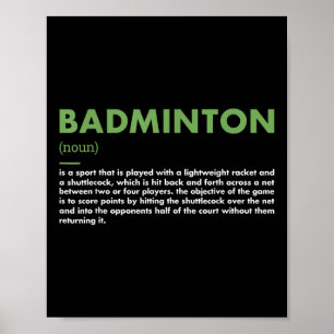 Poster Badminton de definição de esporte