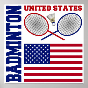 Poster Badminton dos Estados Unidos