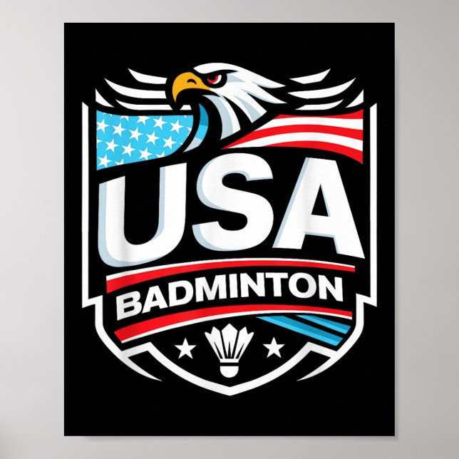 Poster Badminton dos EUA (Frente)