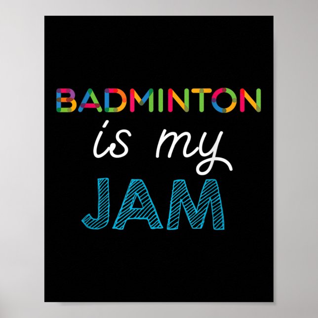 Poster Badminton é meu Design de Badminton emperrado (Frente)