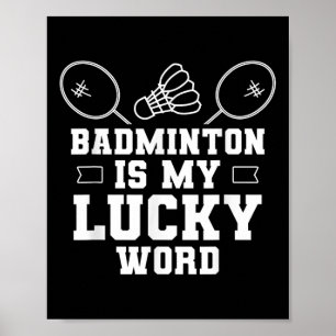Poster Badminton É Meu Jogo De Treinador Do Word Team