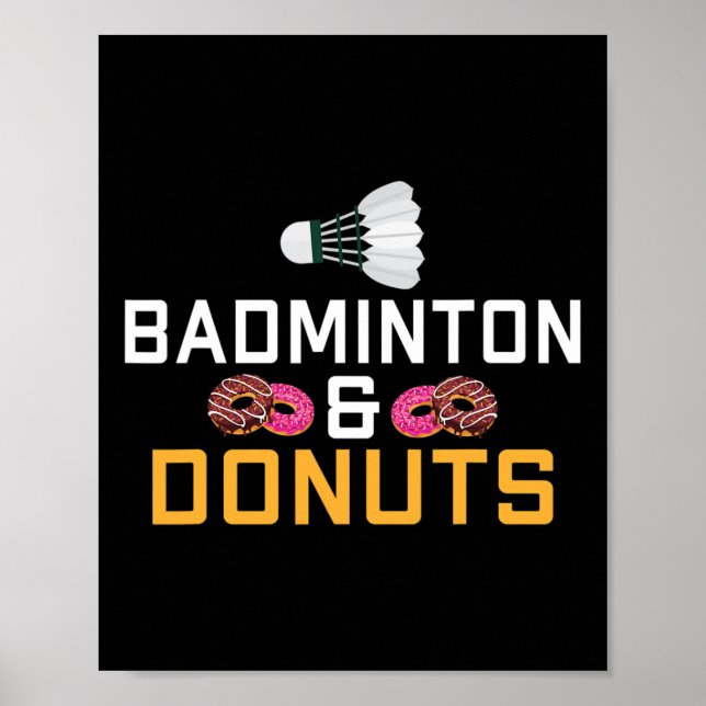 Poster Badminton E Rosquinha Lover Badminton (Frente)