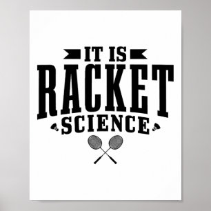 Poster Badminton É Uma Ciência De Racket Mulheres Engraça