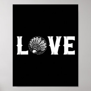 Poster Badminton Entusiasta Amor