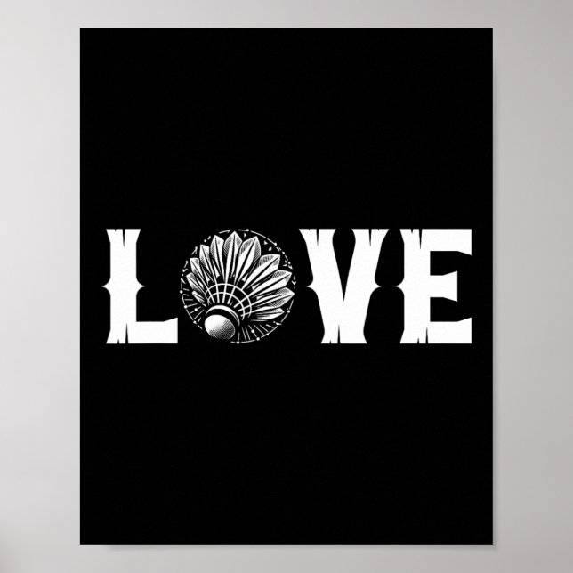 Poster Badminton Entusiasta Amor (Frente)