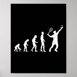 Poster Badminton Evolution Engraçado