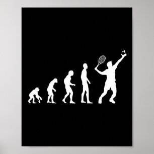 Poster Badminton Evolution Engraçado
