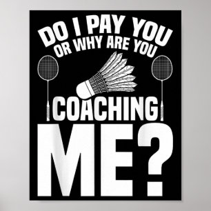 Poster Badminton Game Coaching Shuttle Player Badminton