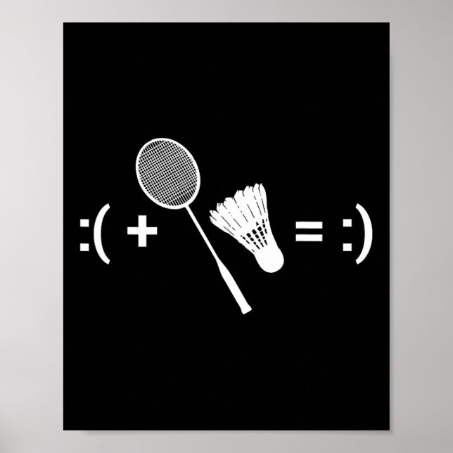 Poster Badminton Game Shuttle Sport Badminton (Frente)