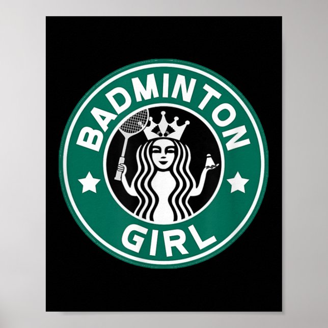 Poster Badminton Girl For Teens On School Team Funny  (Frente)