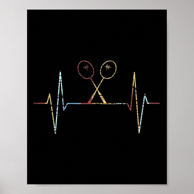 Poster Badminton Heartbeat (Frente)