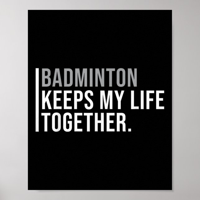 Poster Badminton Is Calling Decline Accept Fun Saying  (Frente)