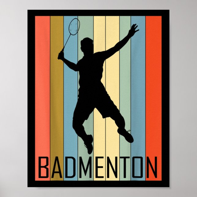 Poster Badminton - Jogador de Badminton  (Frente)