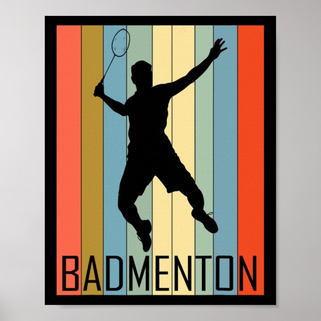 Poster Badminton - Jogador de Badminton (Frente)