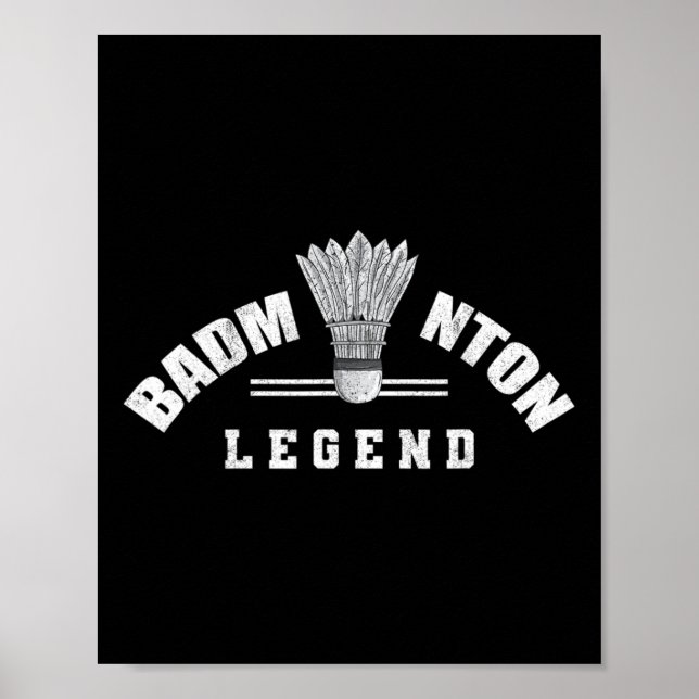 Poster Badminton Legend Shuttle Birdie Badminton (Frente)
