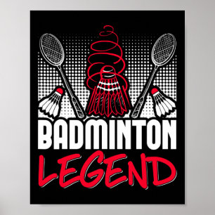 Poster Badminton Live Legenda Jogadora Esportiva