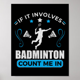 Poster Badminton Lover - Jogador de Badminton