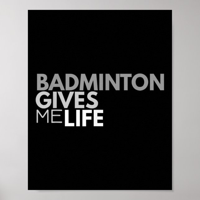 Poster Badminton me dá uma citação de Badminton da Tee Li (Frente)