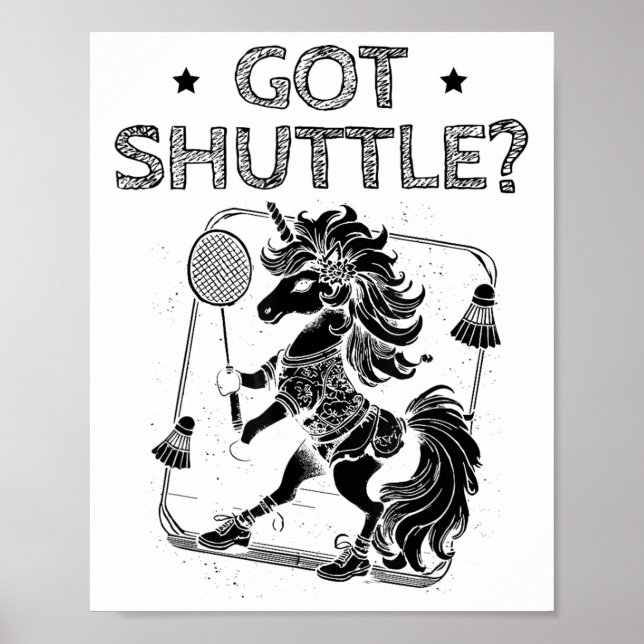 Poster Badminton Mode On Shuttle Racket  (Frente)