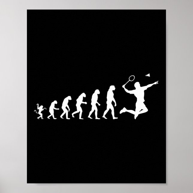 Poster Badminton Para A Evolução Humana (Frente)