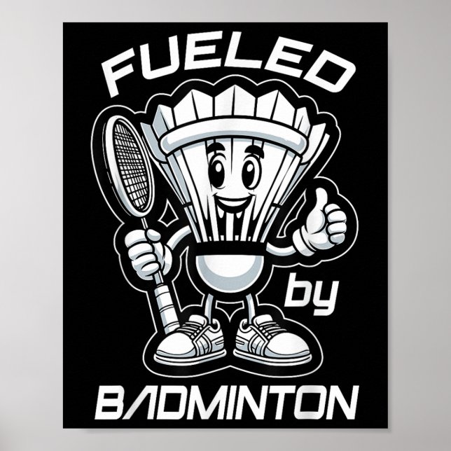 Poster Badminton Para Sempre Cartoon Shuttle E Gráfico De (Frente)