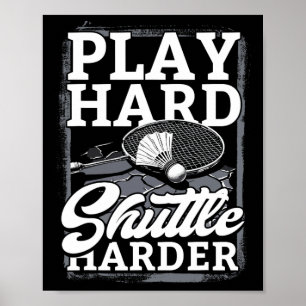 Poster Badminton Play Duro Entra Mais